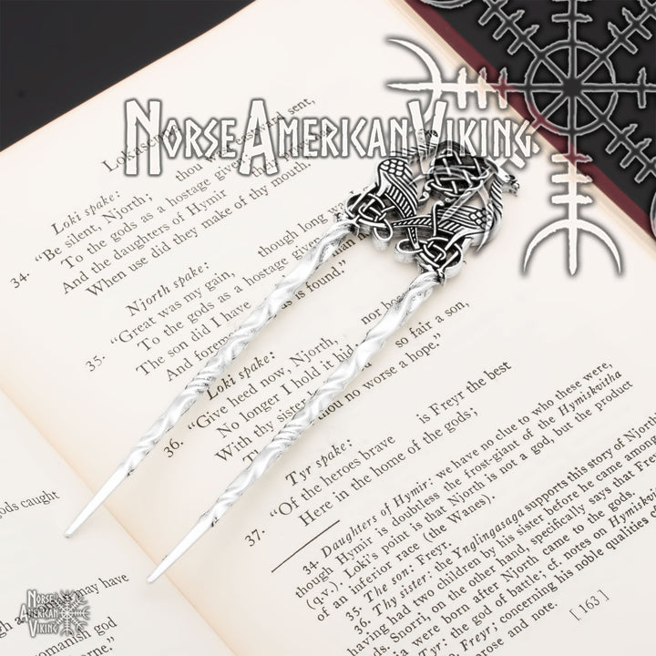 Viking Norse Knot Double Hair Stick Zinc Alloy - view 4