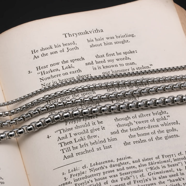 3.5mm Stainless Steel Chain Necklace Rounded Box Chain 316L