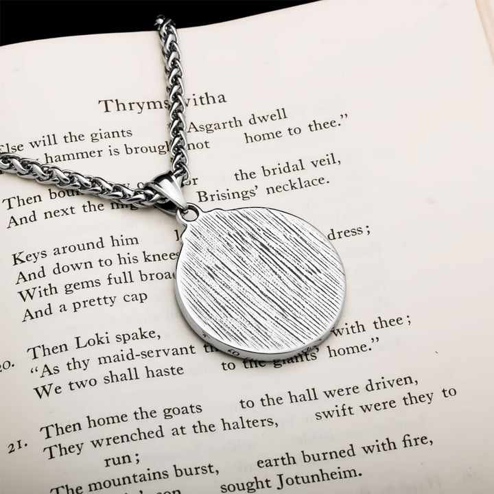 Sun Rune Pendant Necklace Stainless Steel Viking