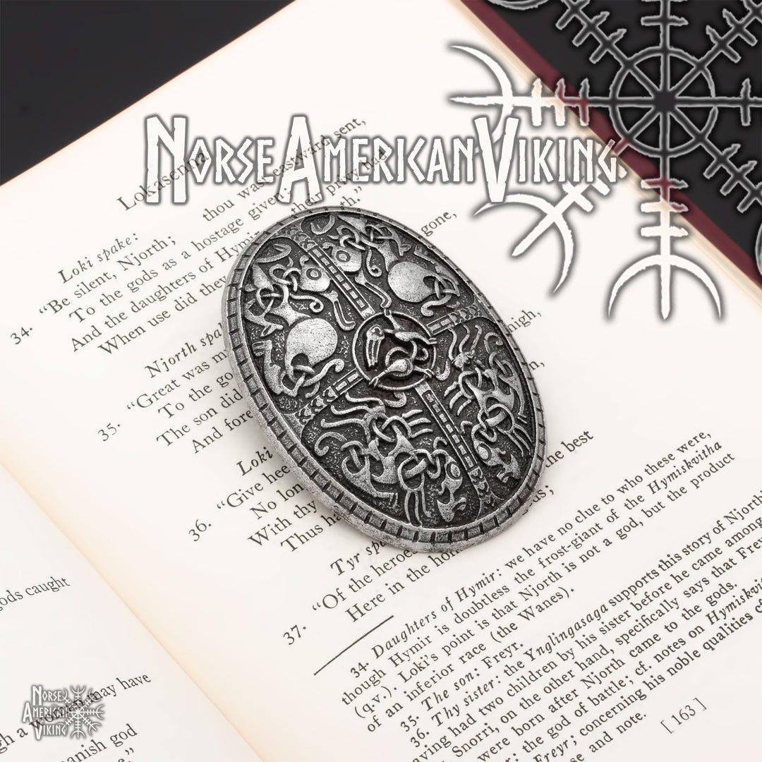 Viking Broa Oval Tortoise Brooch