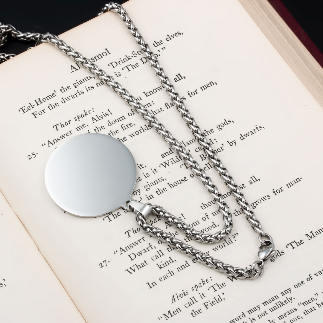 Sleipnir Rune Pendant Necklace Stainless Steel Viking