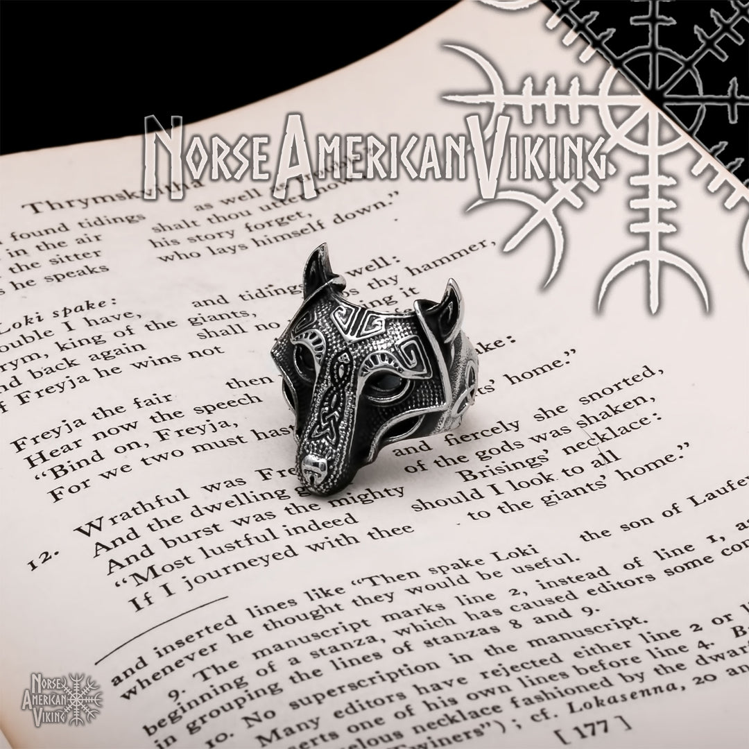 Fenrir Wolf Viking Ring 316L Stainless Steel - view 5