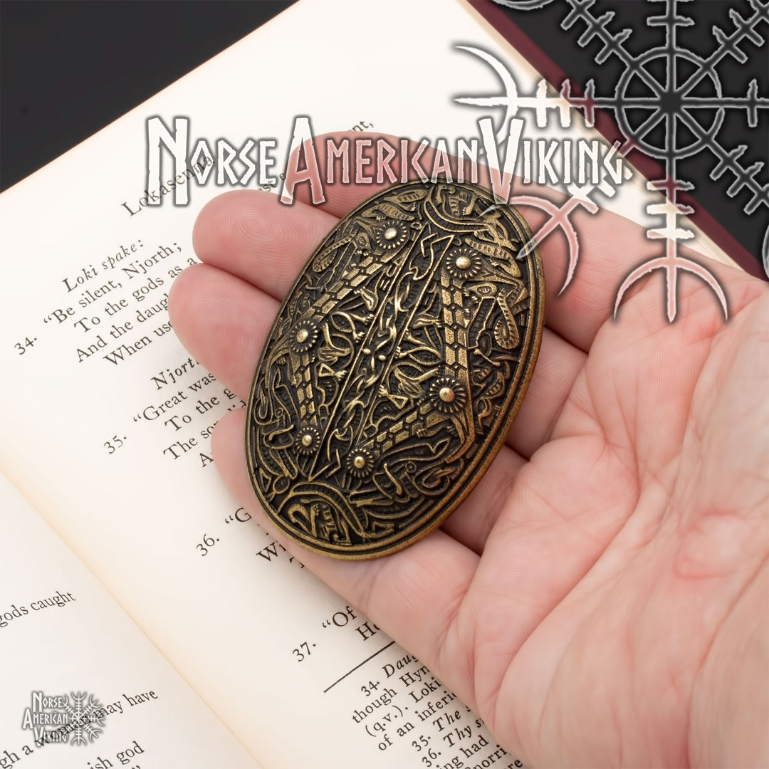 Oval Viking Brooch Zinc Alloy