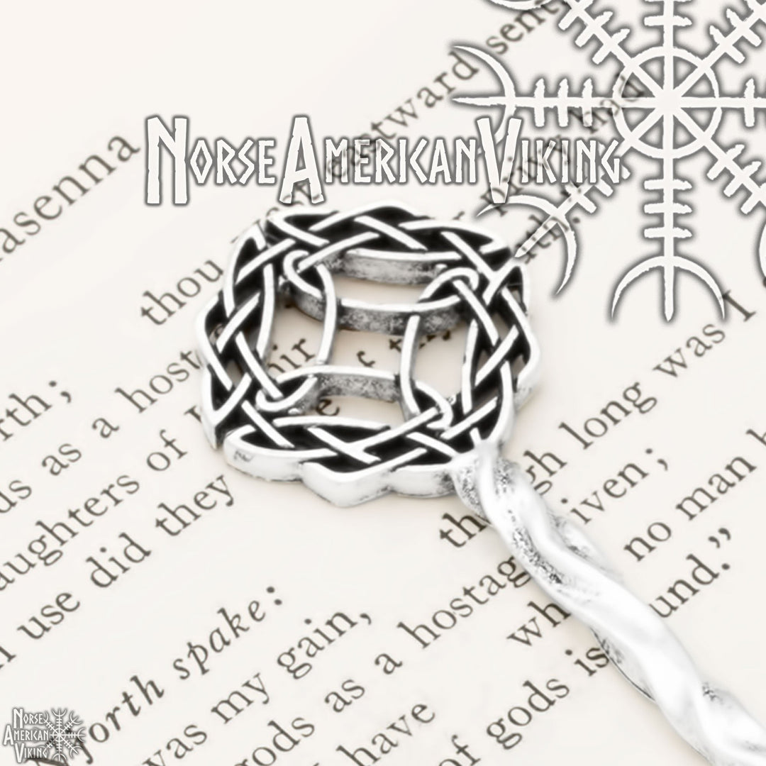 Witch Knot Hair Stick Silver Tone Zinc Alloy