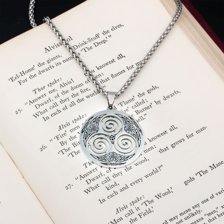 Triskele Trinity Pendant Necklace Stainless Steel Viking