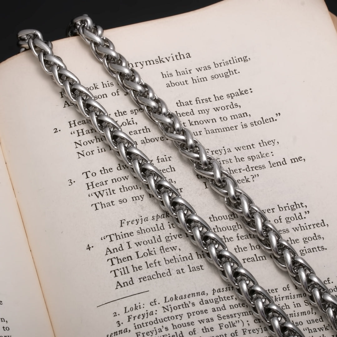 7mm Wheat Stainless Steel Chain 18 inches