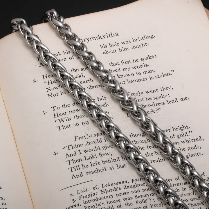 7mm Wheat Stainless Steel Chain 18 inches