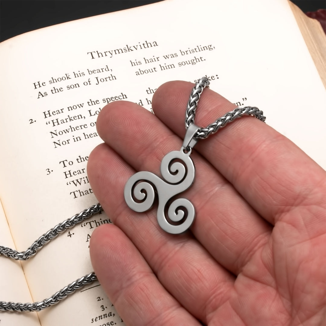 Triskele Viking Pendant Necklace 316L Stainless Steel