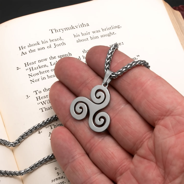 Triskele Viking Pendant Necklace 316L Stainless Steel