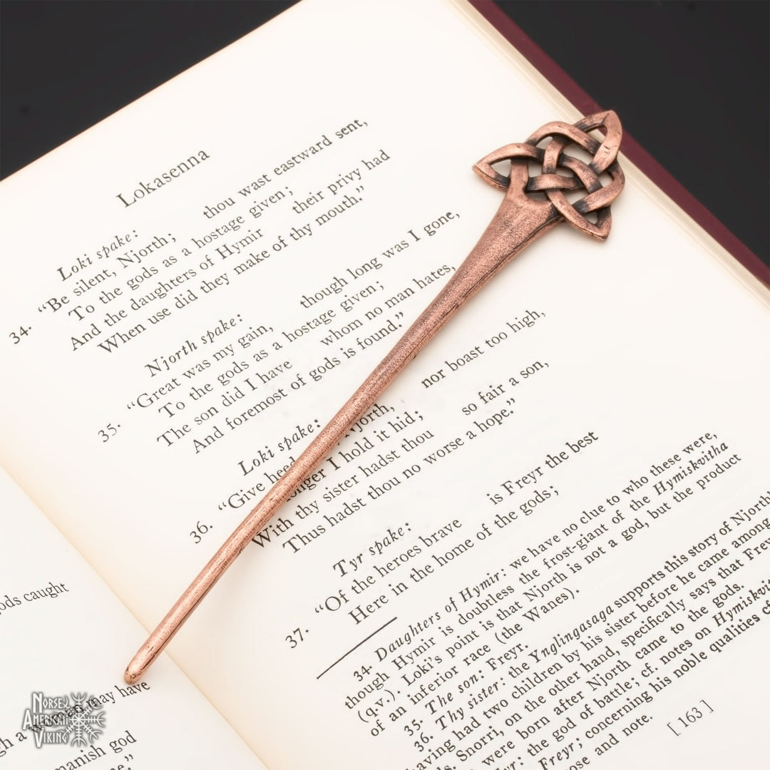 Trinity Knot Hair Stick Copper Tone Zinc Alloy - view 5