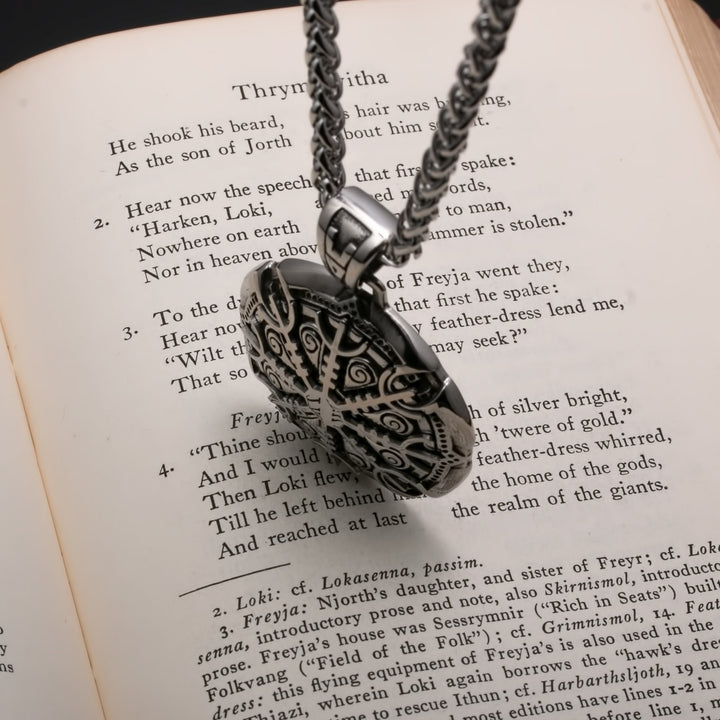 Viking Helm of Awe Stainless Steel Pendant Necklace