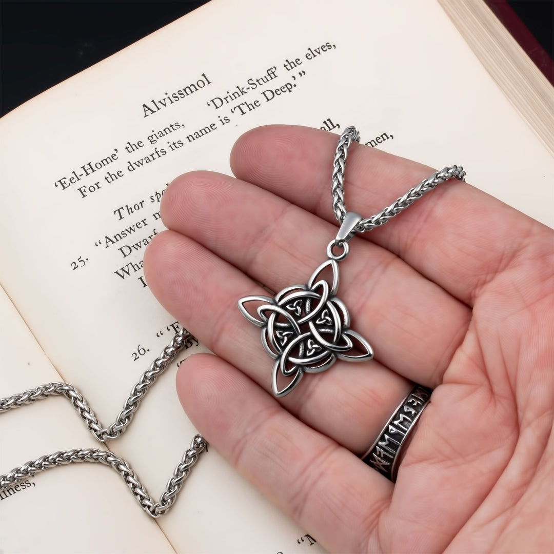 Volva Witch Knot Pendant Necklace Stainless Steel Viking
