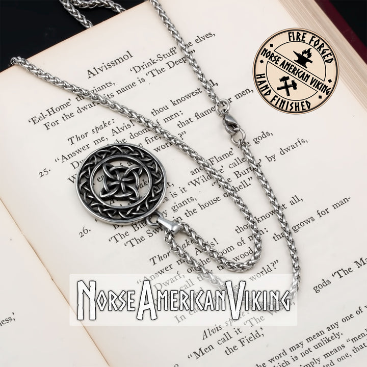 Viking Volva Witch Knot Stainless Steel Pendant Necklace