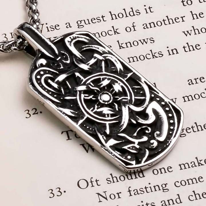 Helmet Viking Pendant Necklace 316L Stainless Steel