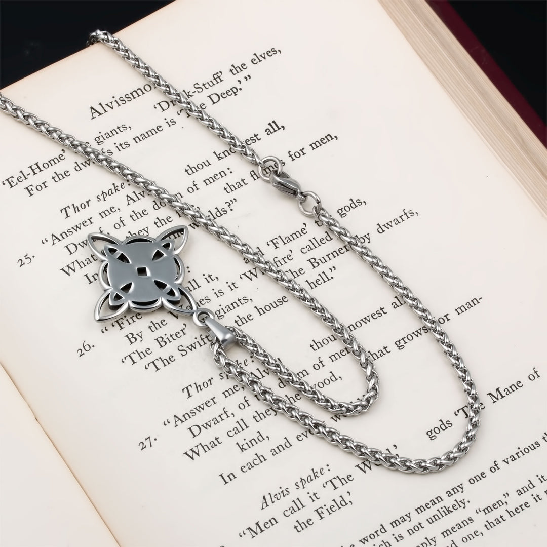 Volva Witch Knot Pendant Necklace Stainless Steel Viking
