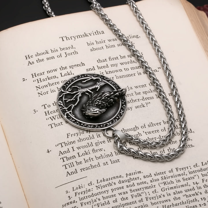 Helm of Awe Viking Pendant Necklace 316L Stainless Steel