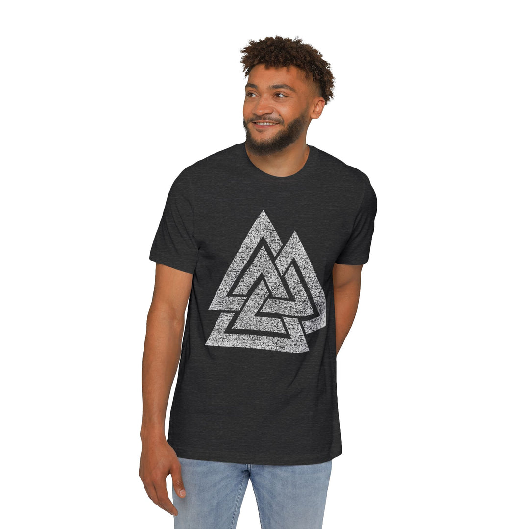 Viking Valknut Slain Warrior Knot Odin USA Made Unisex Short Sleeve Jersey T-Shirt