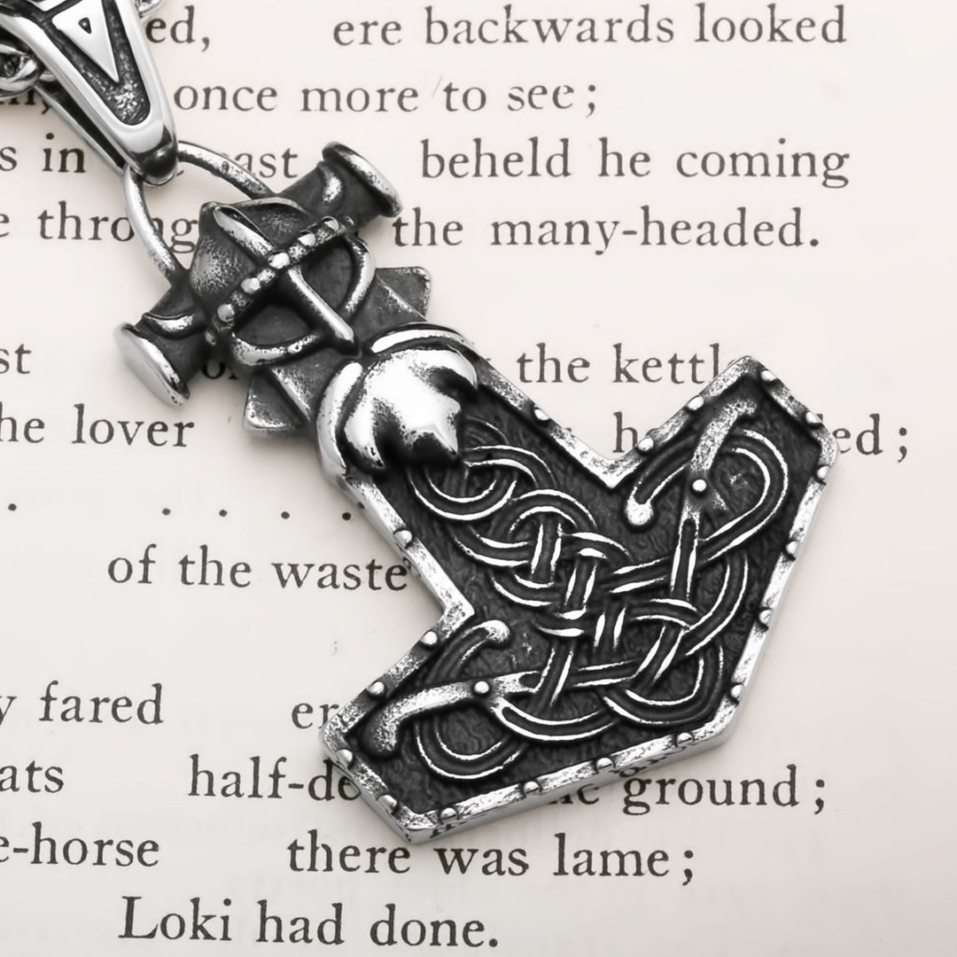 Mjolnir Viking Pendant Necklace 316L Stainless Steel