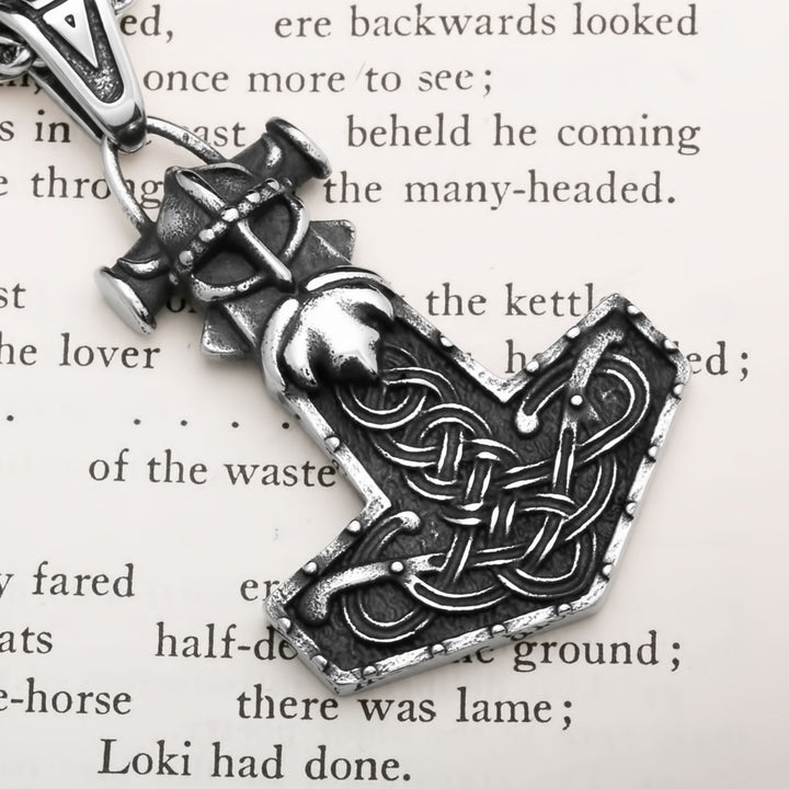 Mjolnir Viking Pendant Necklace 316L Stainless Steel