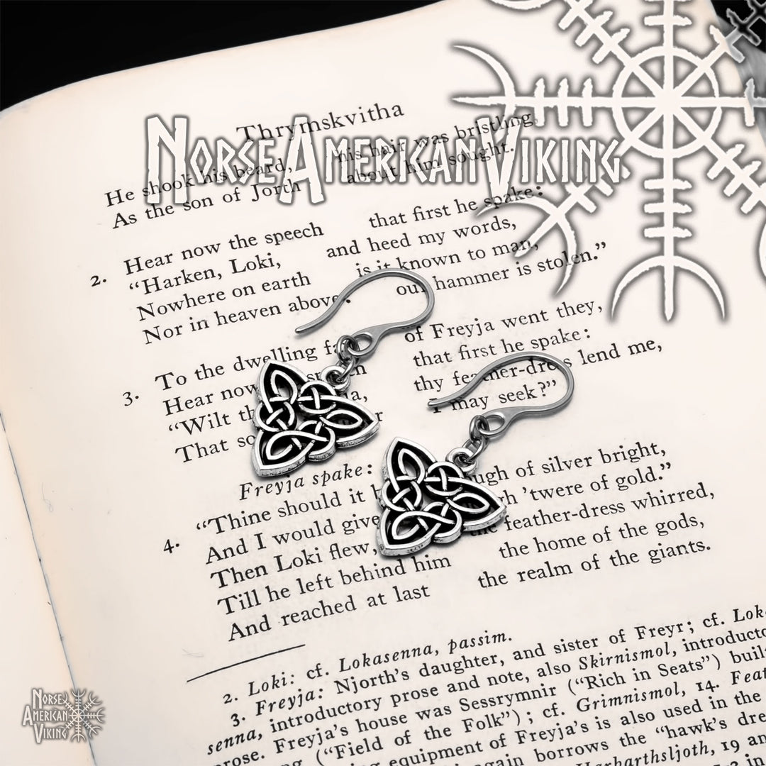 Celtic Trinity Knot Viking Dangle Earrings Zinc Alloy