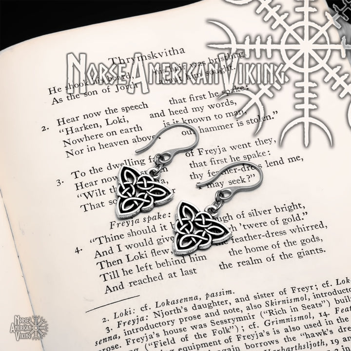 Celtic Trinity Knot Viking Dangle Earrings Zinc Alloy