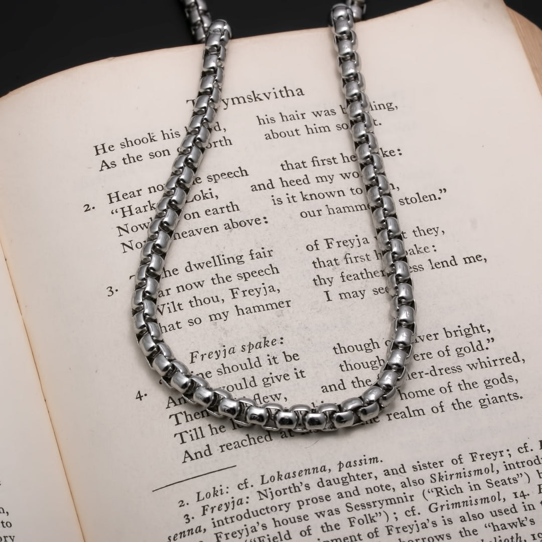 5.5mm Stainless Steel Chain Necklace Rounded Box Chain 316L