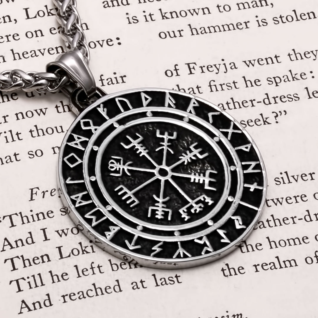 Vegvisir Viking Pendant Necklace 316L Stainless Steel