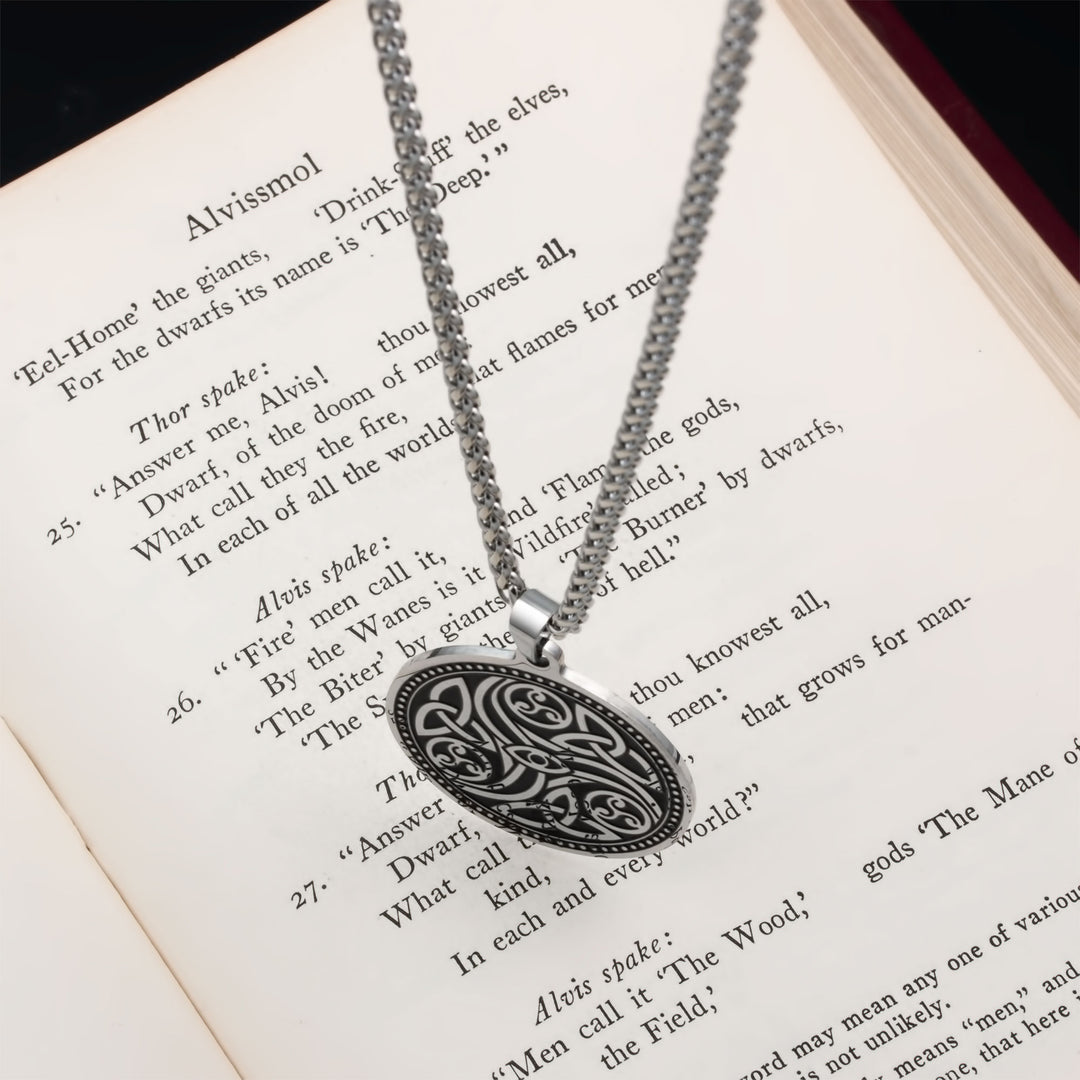 Celtic Trinity Triskele knot Pendant Necklace Stainless Steel Viking
