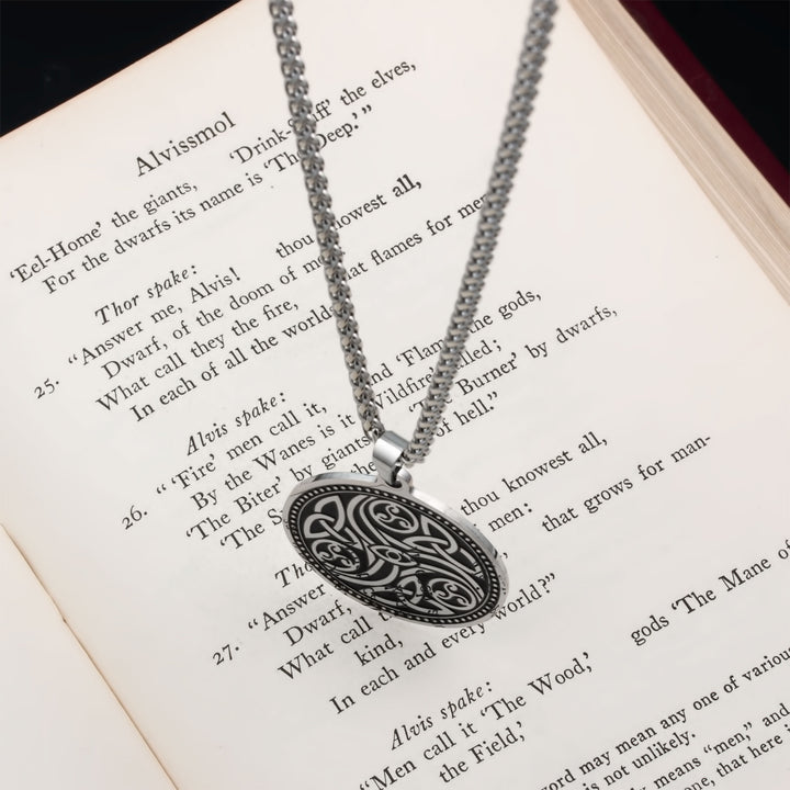 Celtic Trinity Triskele knot Pendant Necklace Stainless Steel Viking