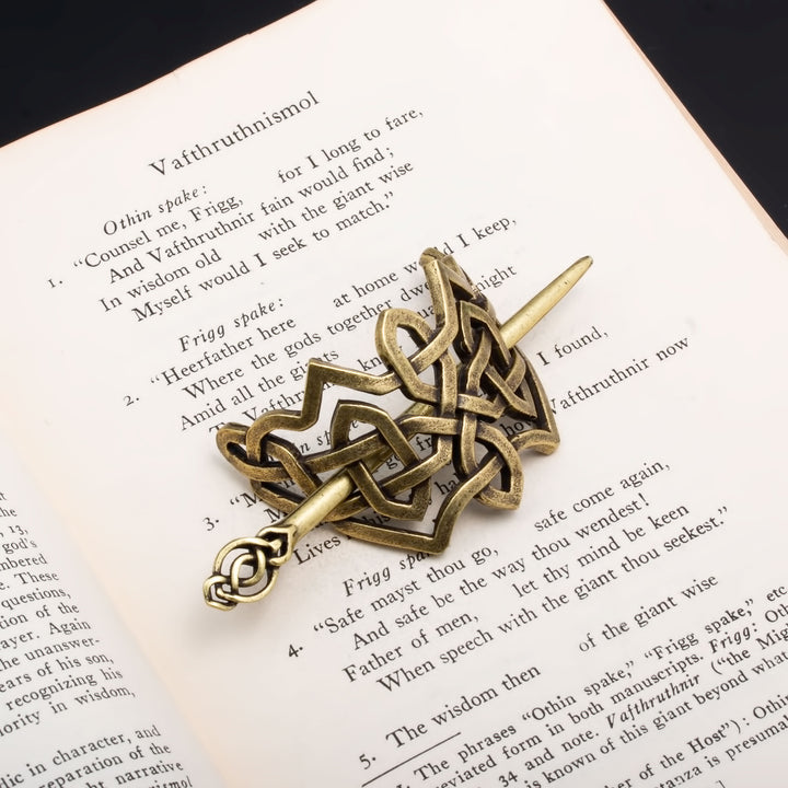 Viking Norse Celtic Knot Hair Pin Gold