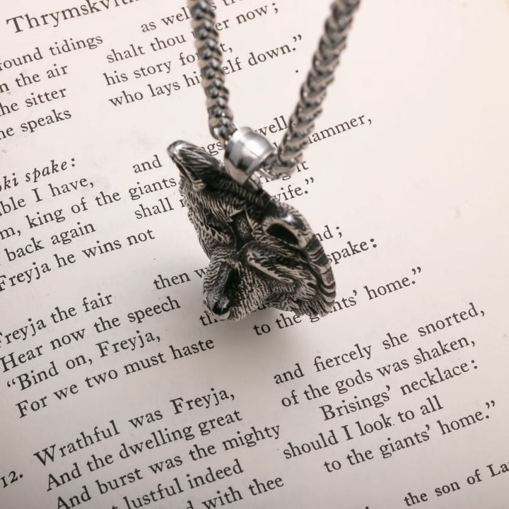 Fenrir Wolf Head Real Viking Pendant Necklace 316L Stainless Steel - view 6