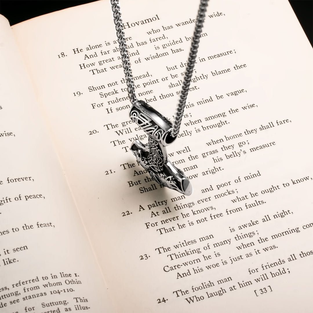 Valknut Viking Pendant Necklace 316L Stainless Steel