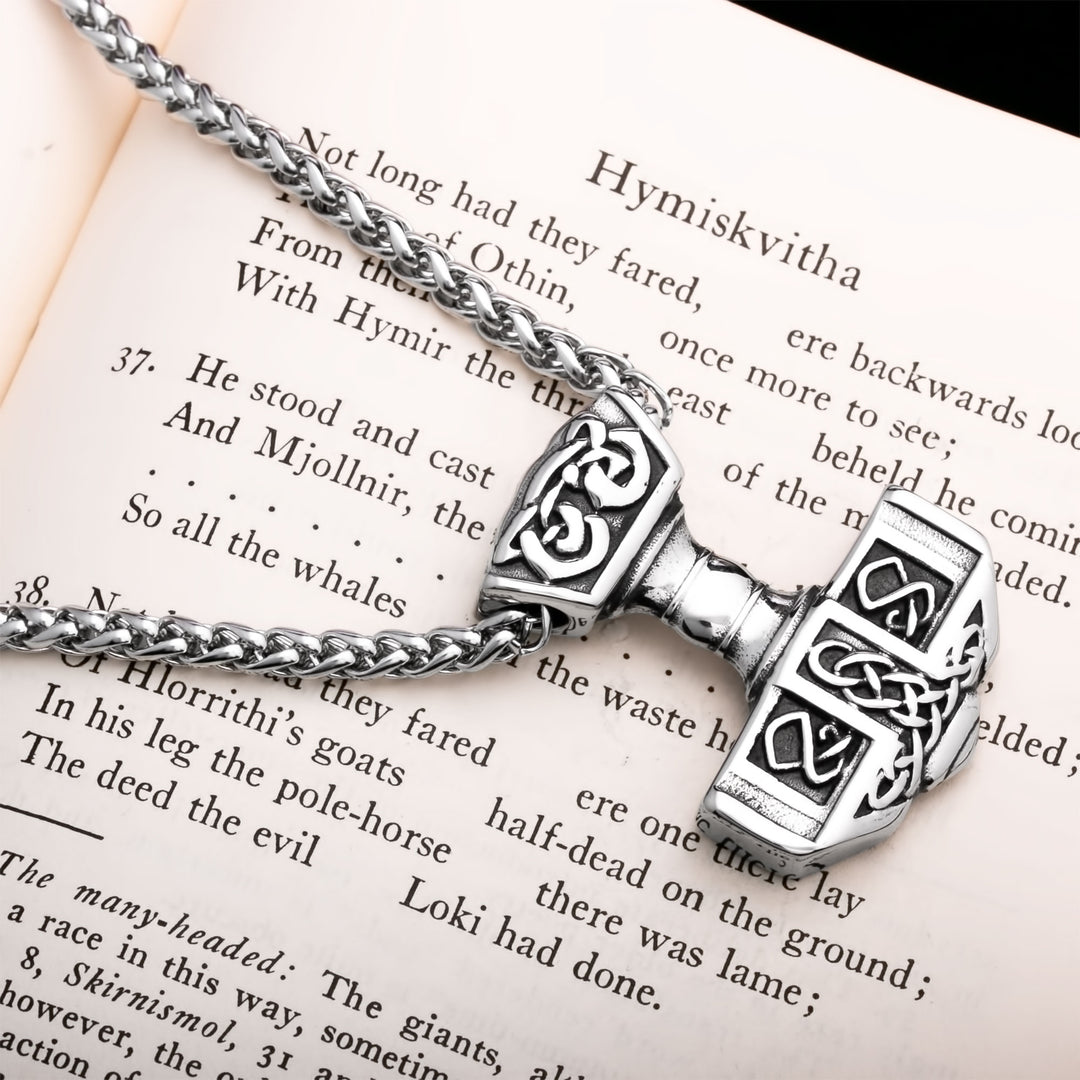 Mjolnir Viking Pendant Necklace 316L Stainless Steel