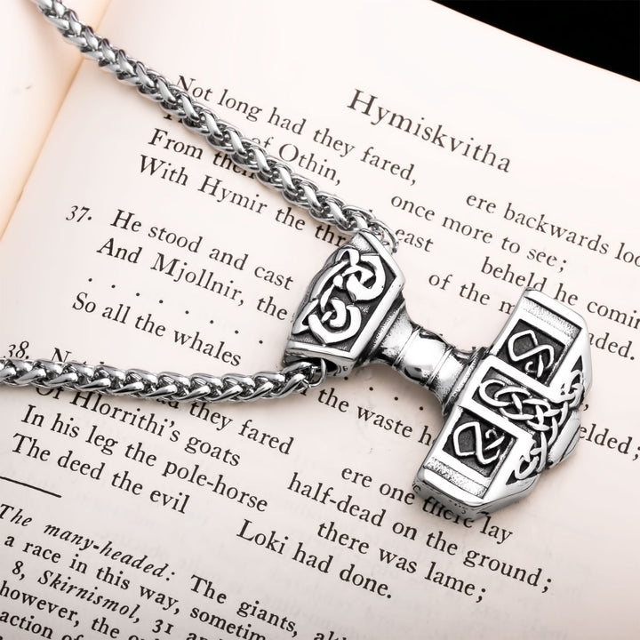 Mjolnir Viking Pendant Necklace 316L Stainless Steel