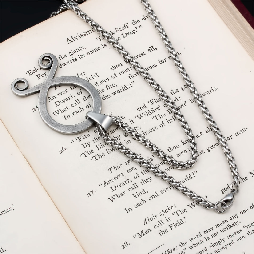 Troll Cross Pendant Necklace Stainless Steel Viking