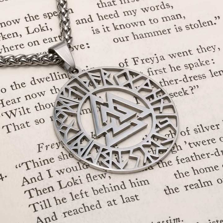 Valknut Viking Pendant Necklace 316L Stainless Steel