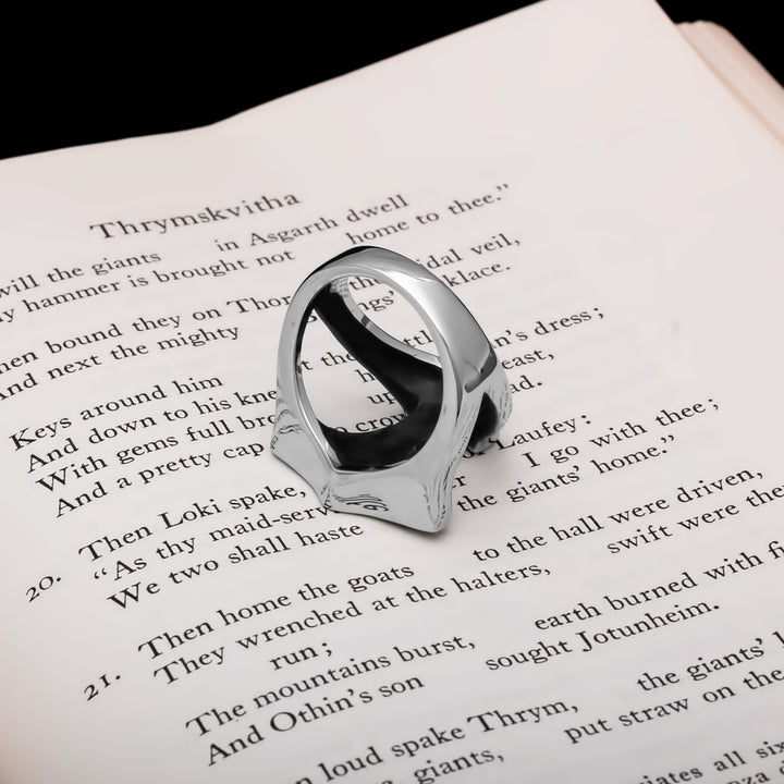 Mjolnir Trinity Knot Open Viking Ring 316L Stainless Steel - view 6