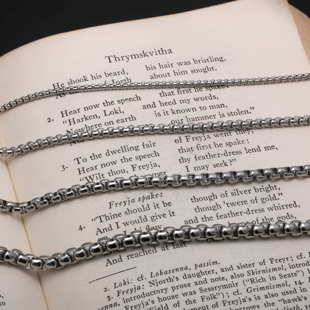 3.5mm Stainless Steel Chain Necklace Rounded Box Chain 316L