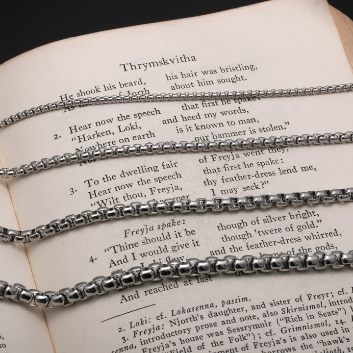 3.5mm Stainless Steel Chain Necklace Rounded Box Chain 316L