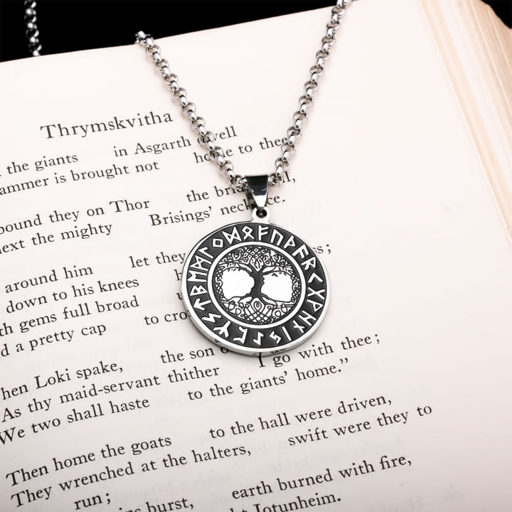 Yggdrasil Viking Pendant Necklace 316L Stainless Steel