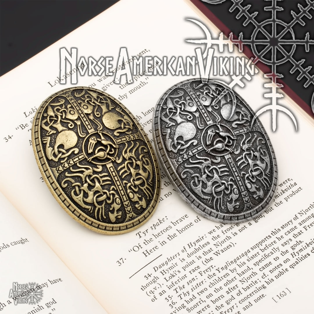 Viking Broa Oval Tortoise Brooch