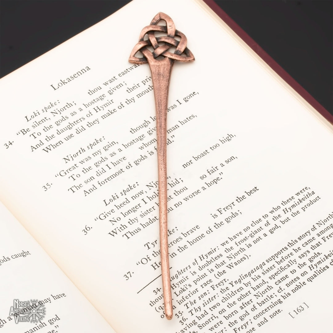Trinity Knot Hair Stick Copper Tone Zinc Alloy - view 4