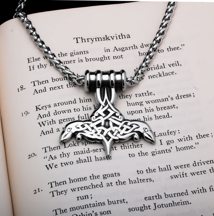 Mjolnir Viking Pendant Necklace 316L Stainless Steel