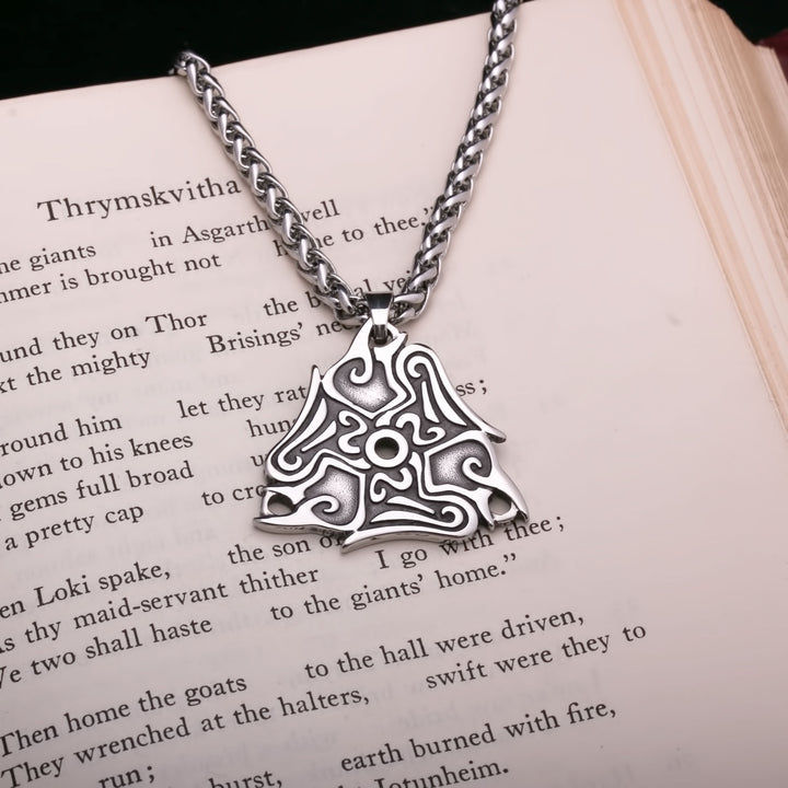 Raven Viking Pendant Necklace 316L Stainless Steel