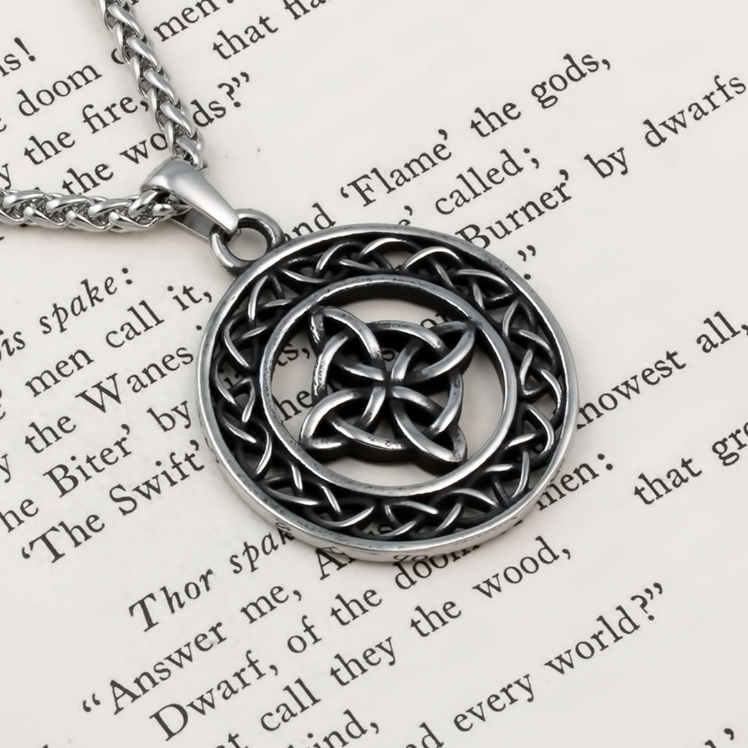 Volva Witch Knot Pendant Necklace Stainless Steel Viking