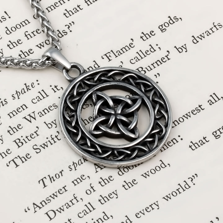 Volva Witch Knot Pendant Necklace Stainless Steel Viking