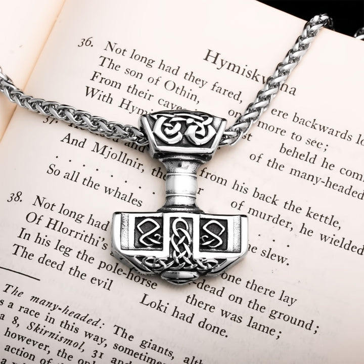 Mjolnir Viking Pendant Necklace 316L Stainless Steel