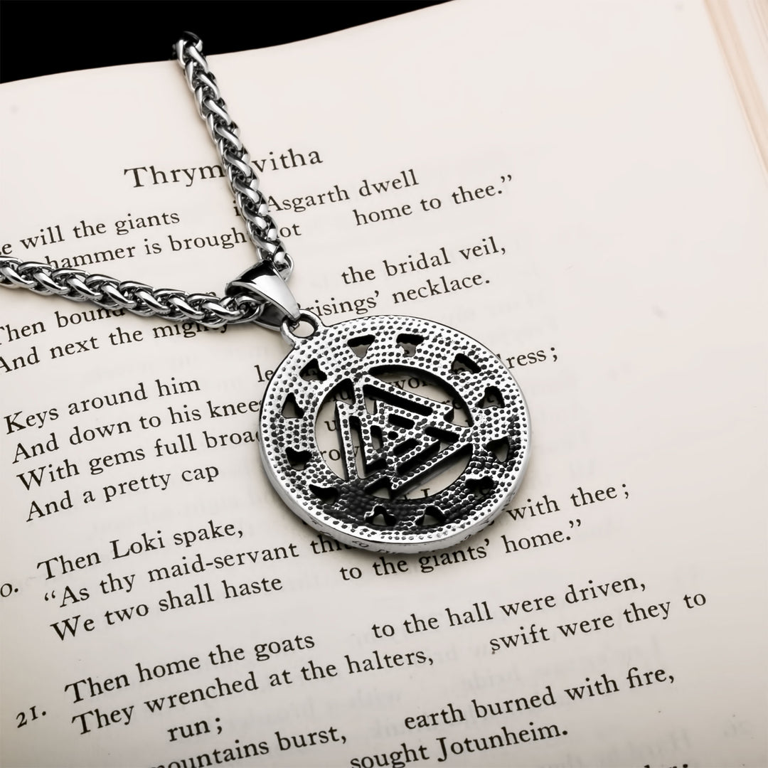 Valknut Viking Pendant Necklace 316L Stainless Steel