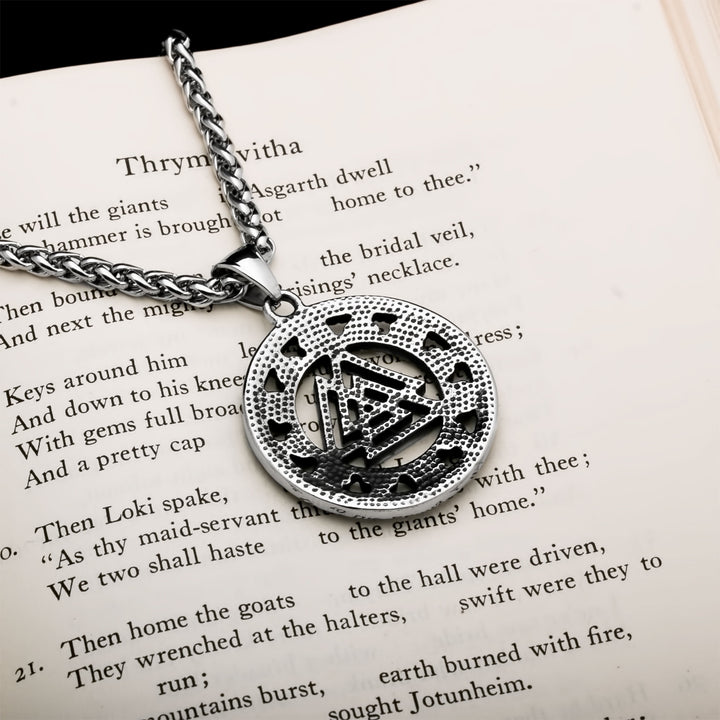 Valknut Viking Pendant Necklace 316L Stainless Steel