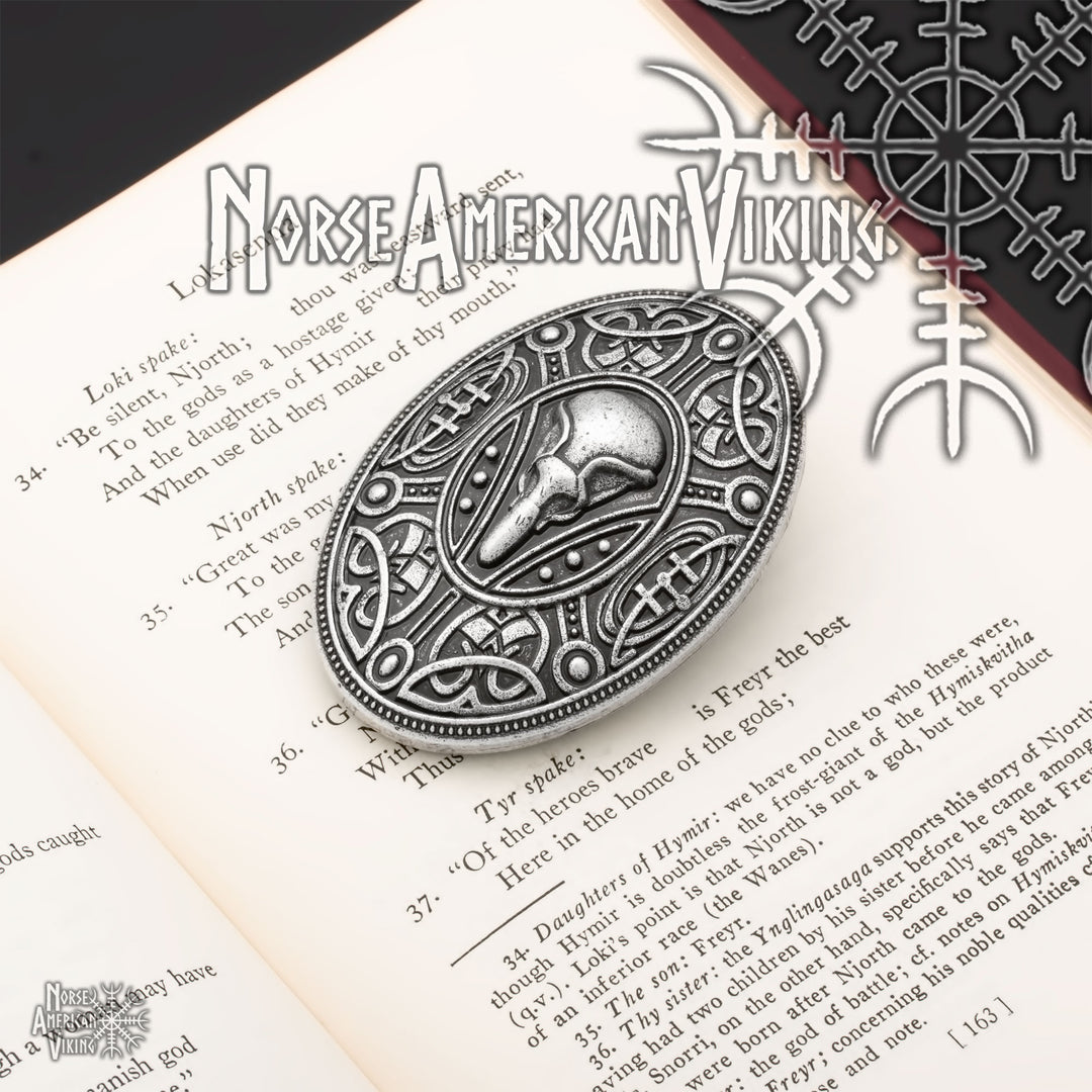 Raven Viking Brooch Zinc Alloy